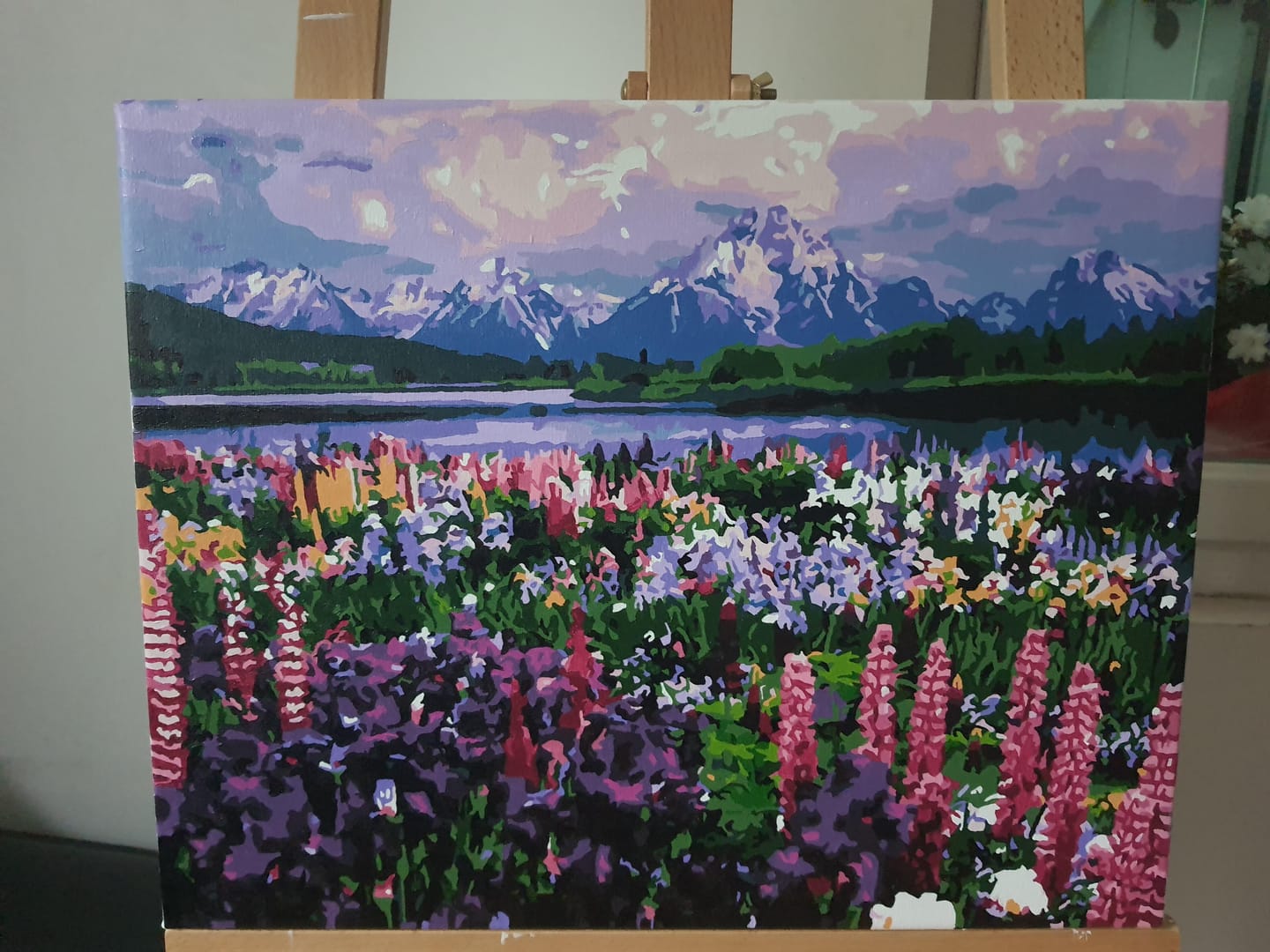 Customer photo review of Fleurs et Lac au pied de la Montagne