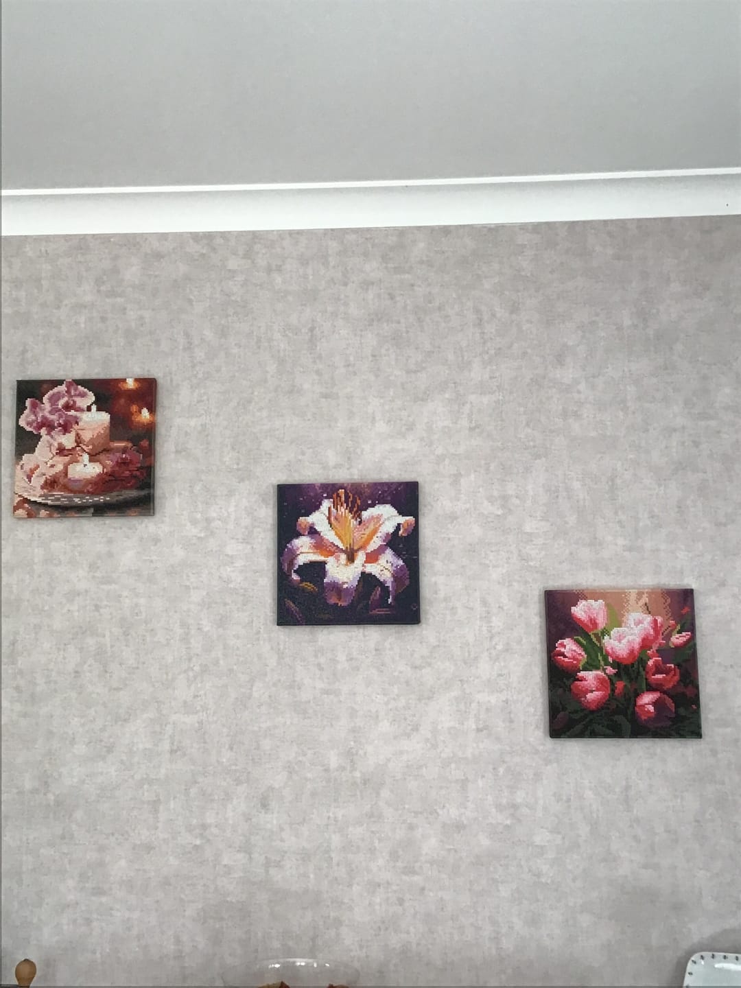 Customer photo review of Mini Diamond Painting 25x25cm - Orchidées et Bougies