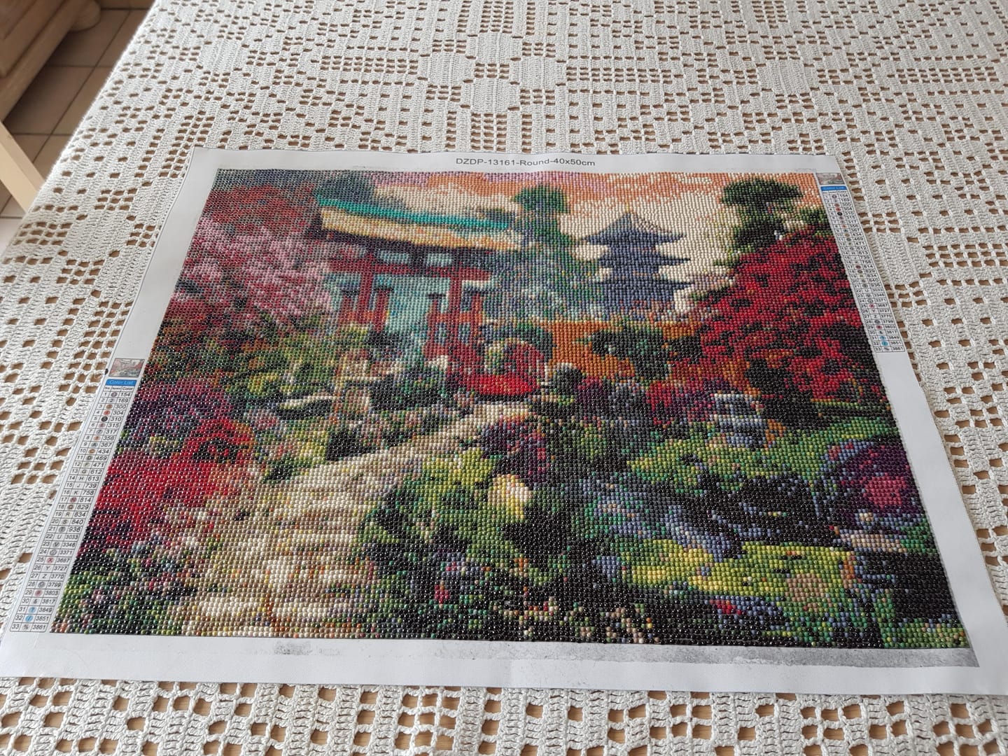 Customer photo review of Broderie Diamant - Jardin menant au temple