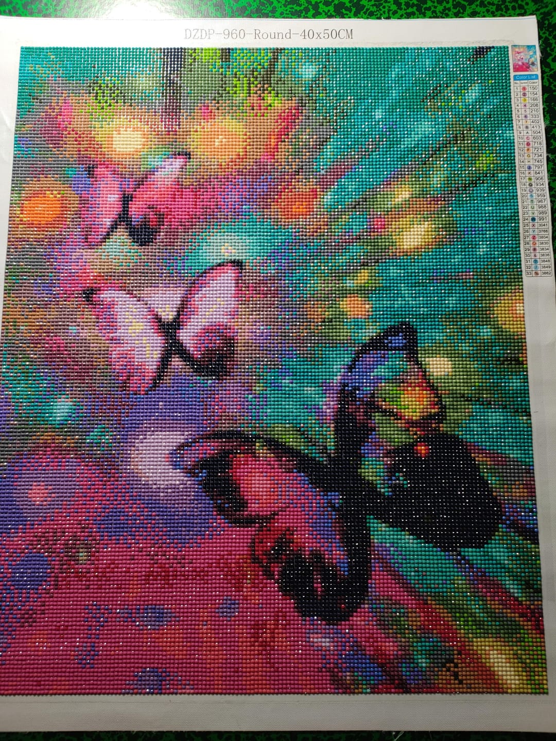 Customer photo review of Broderie Diamant - Vol de Papillons