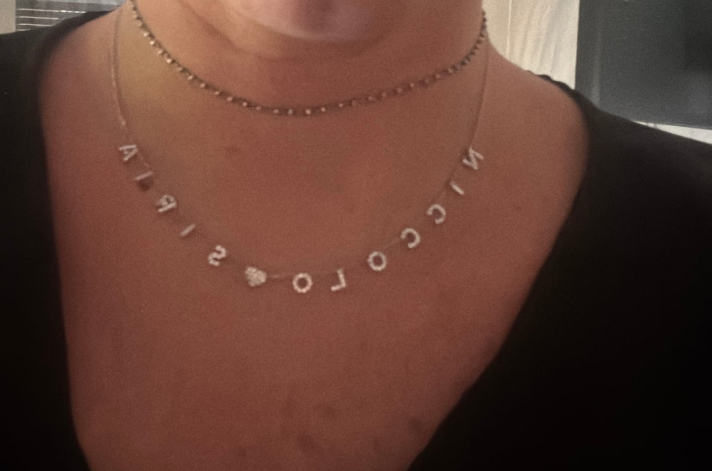 Customer photo review of Collana MINI LETTERS BRIGHT