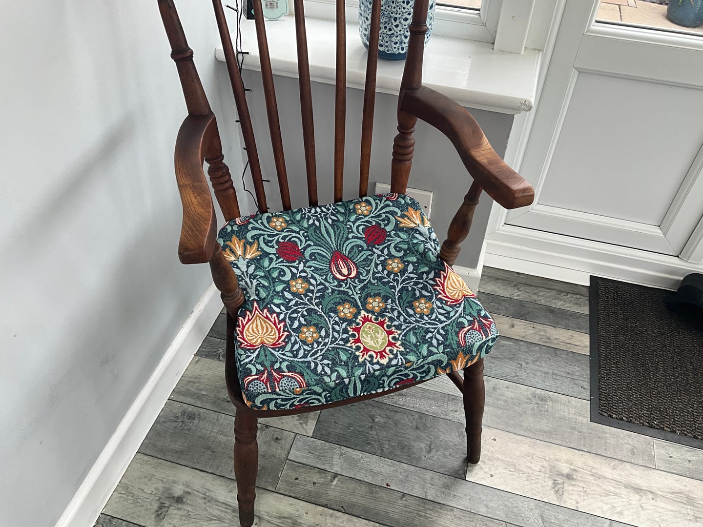 Customer photo review of Classic Floral Digital Linen Look Polycotton Fabric