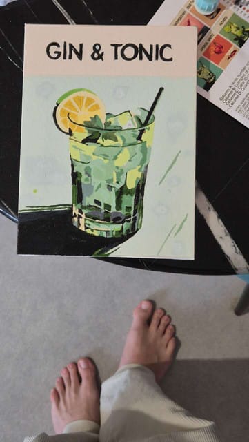Customer photo review of Mini Peinture par numéros 15x20cm (6 pièces) - Série Art Mixologie de Bar Moderne 1