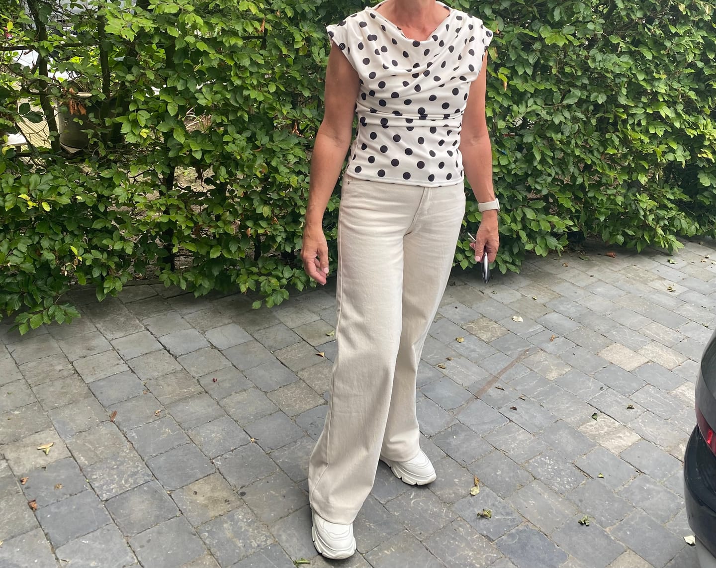 Customer photo review of IT GIRL DOT TOP - WHITE