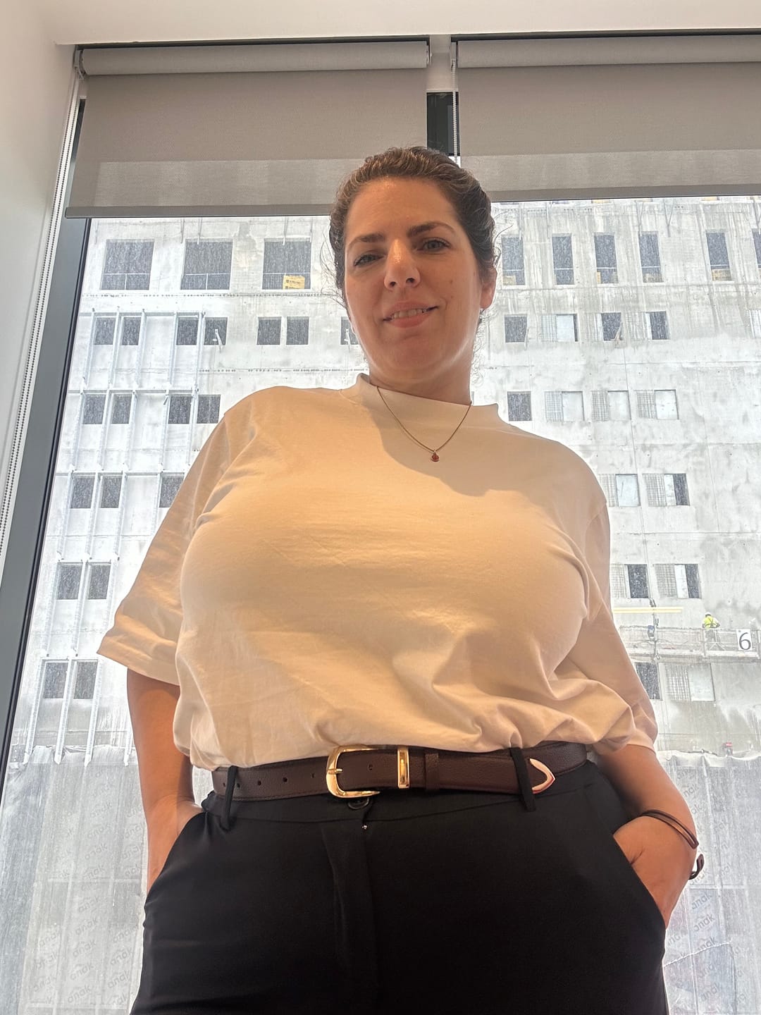 Customer photo review of חגורה קלאסית עם אבזם זהב - חום קפה