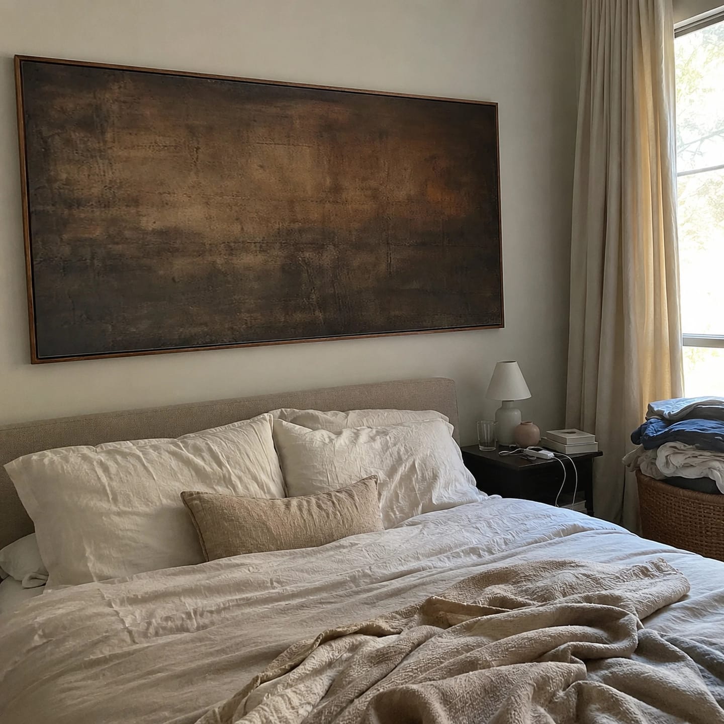 Customer photo review of Japandi Wall Art ｜ Umber-Mural-Abrasion