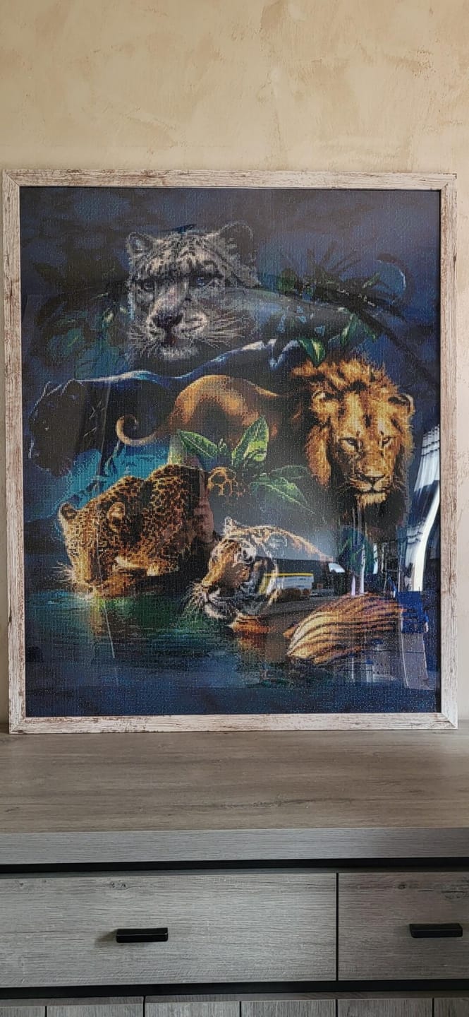 Customer photo review of Broderie Diamant - Animaux de la Jungle