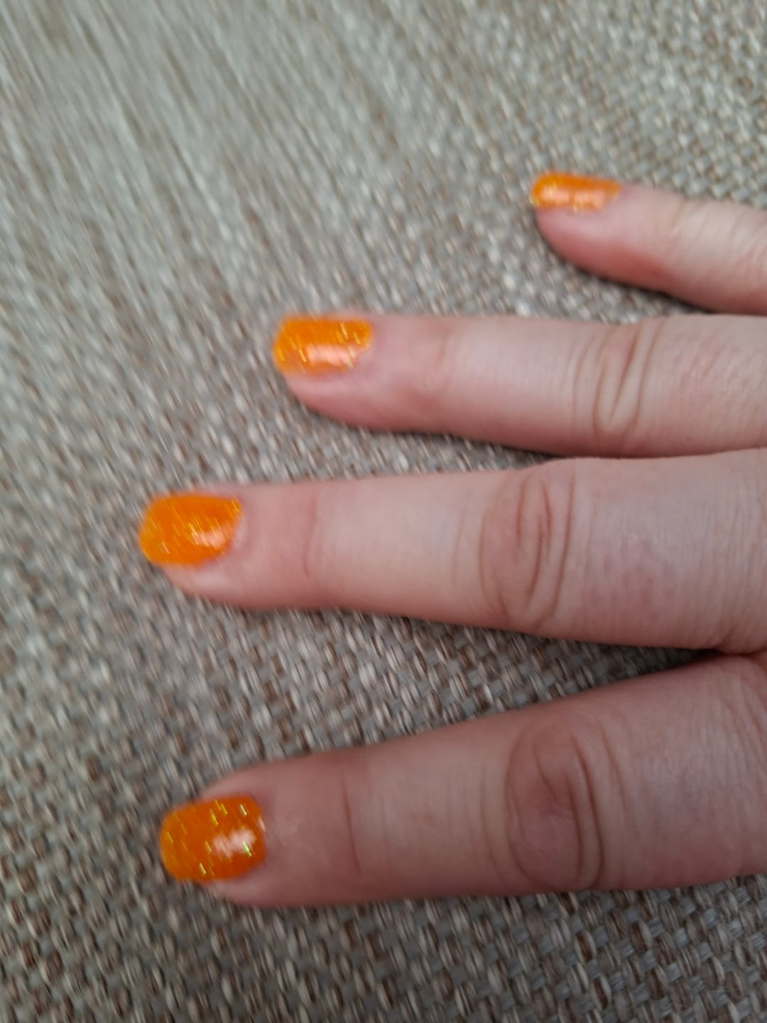 Customer photo review of Tangerine Orange Dipping Powder