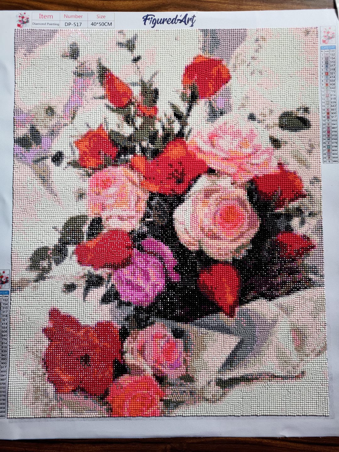 Customer photo review of Broderie Diamant - Roses Belles Fleurs