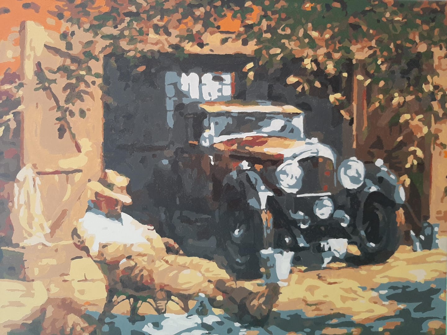 Customer photo review of Homme se reposant près de sa Voiture