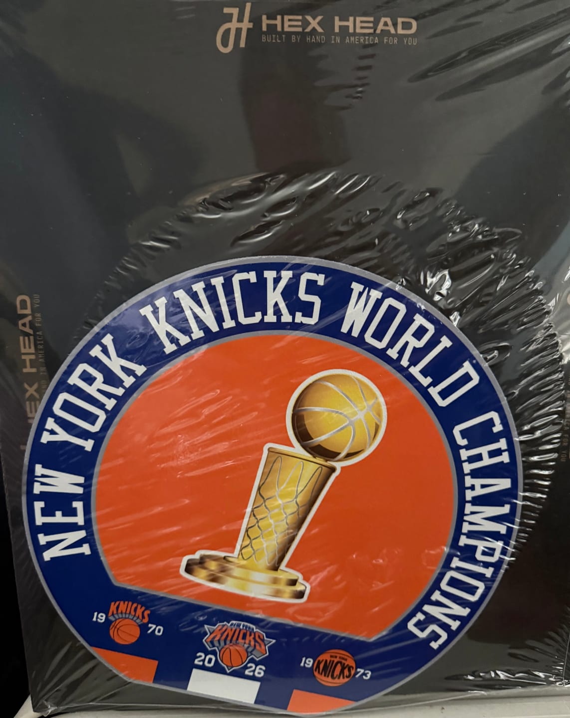 Customer photo review of Single Layer 12" -- New York Knicks 2026 NBA Finals Champions