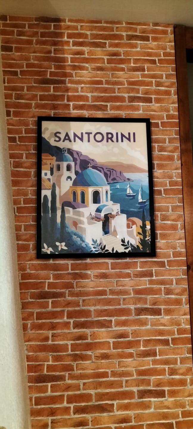 Customer photo review of Affiche Vintage Santorin