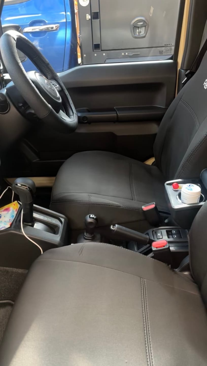 Customer photo review of Suzuki Jimny - 4th Gen GJ - GP4 Neoprene 2x Front Seat Covers (In Stock)