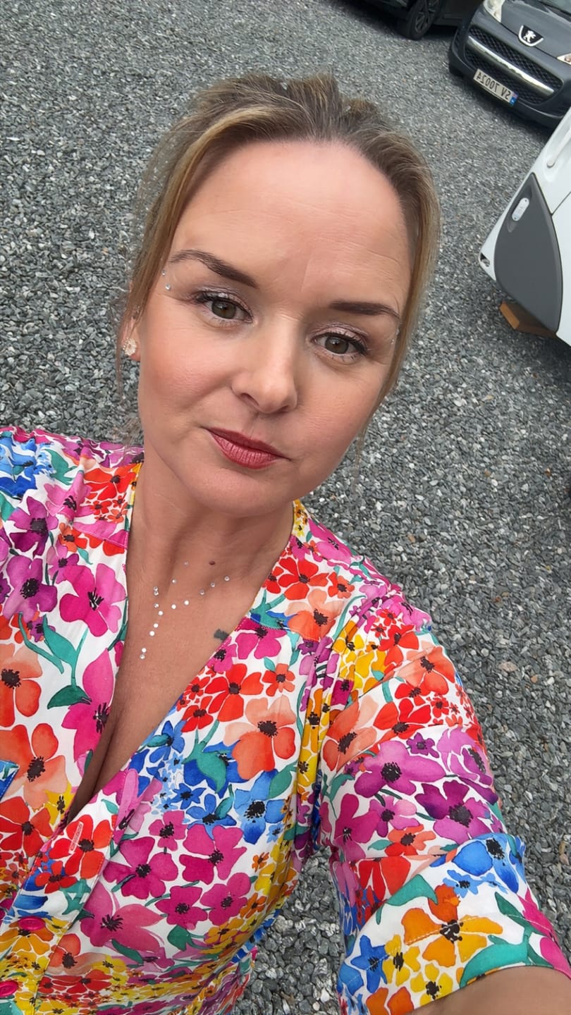 Customer photo review of Goldie Jumpsuit - summer garden