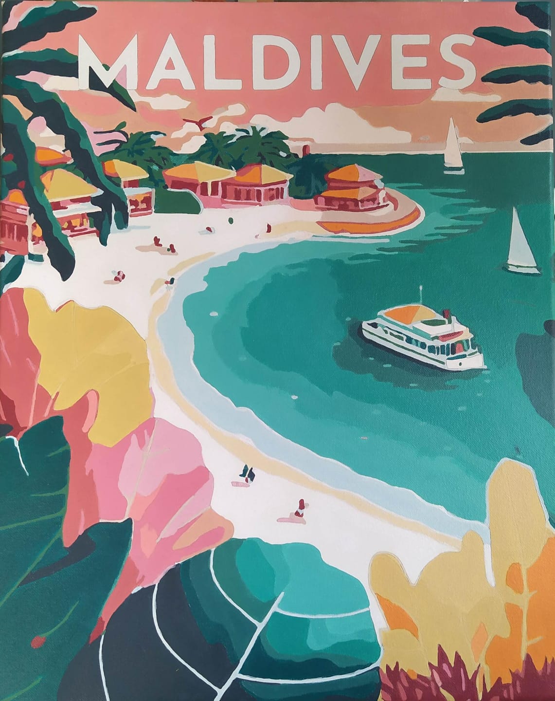 Customer photo review of Affiche Vintage Maldives