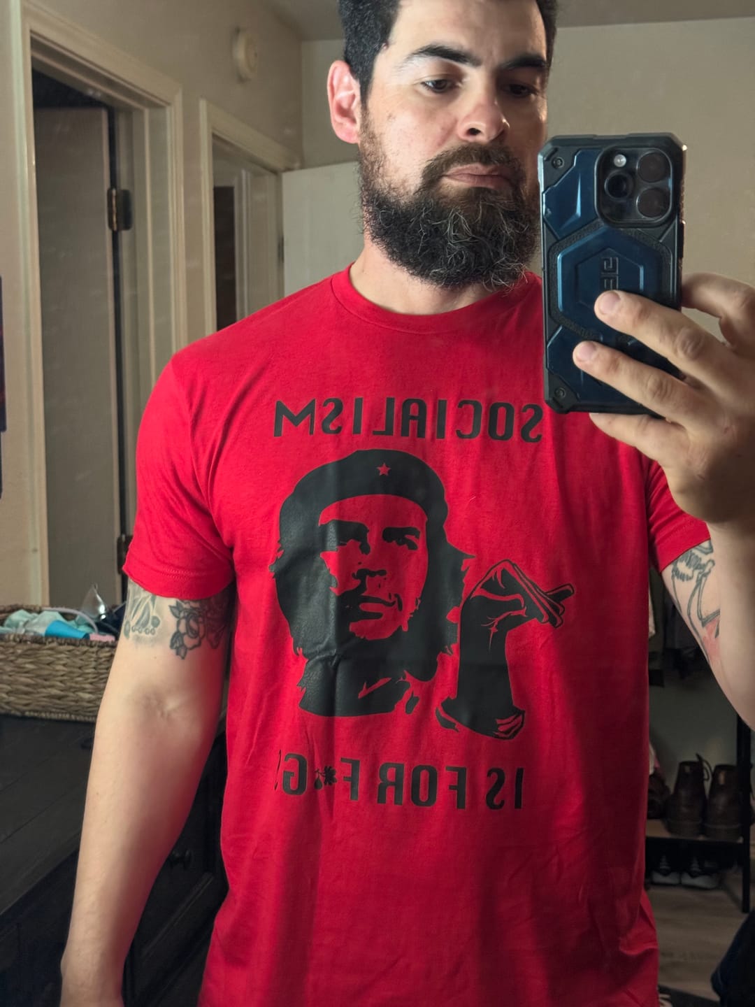Customer photo review of Socialism is ... T-Shirt