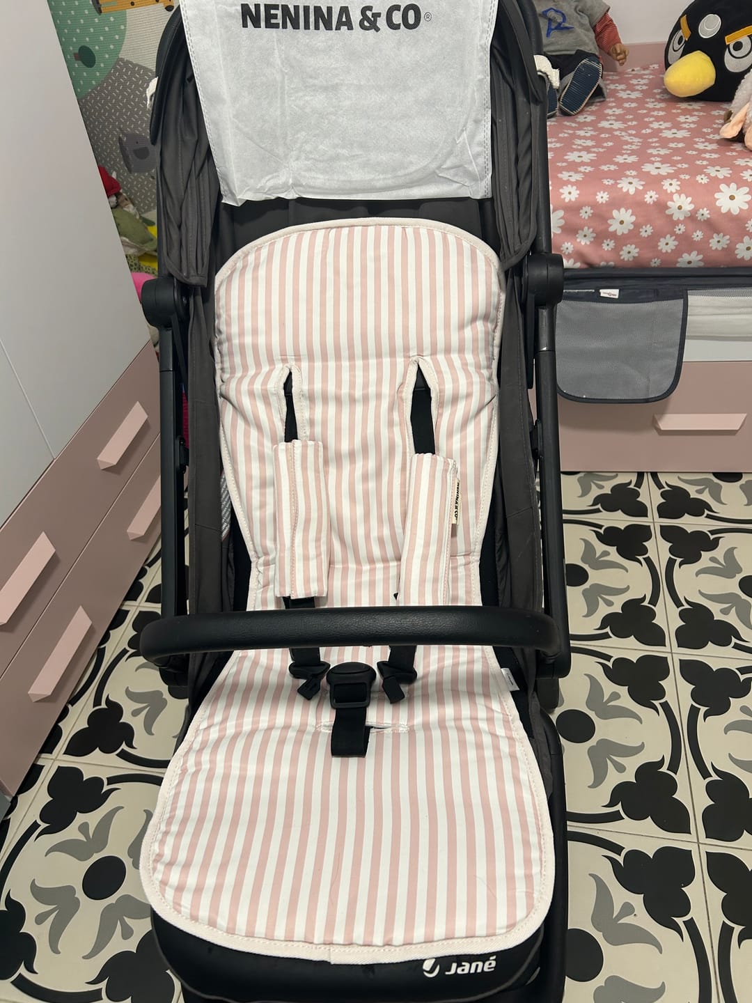 Customer photo review of Colchoneta Universal Silla Paseo Evolution Fine line Pink + 2 Protectores GRATIS