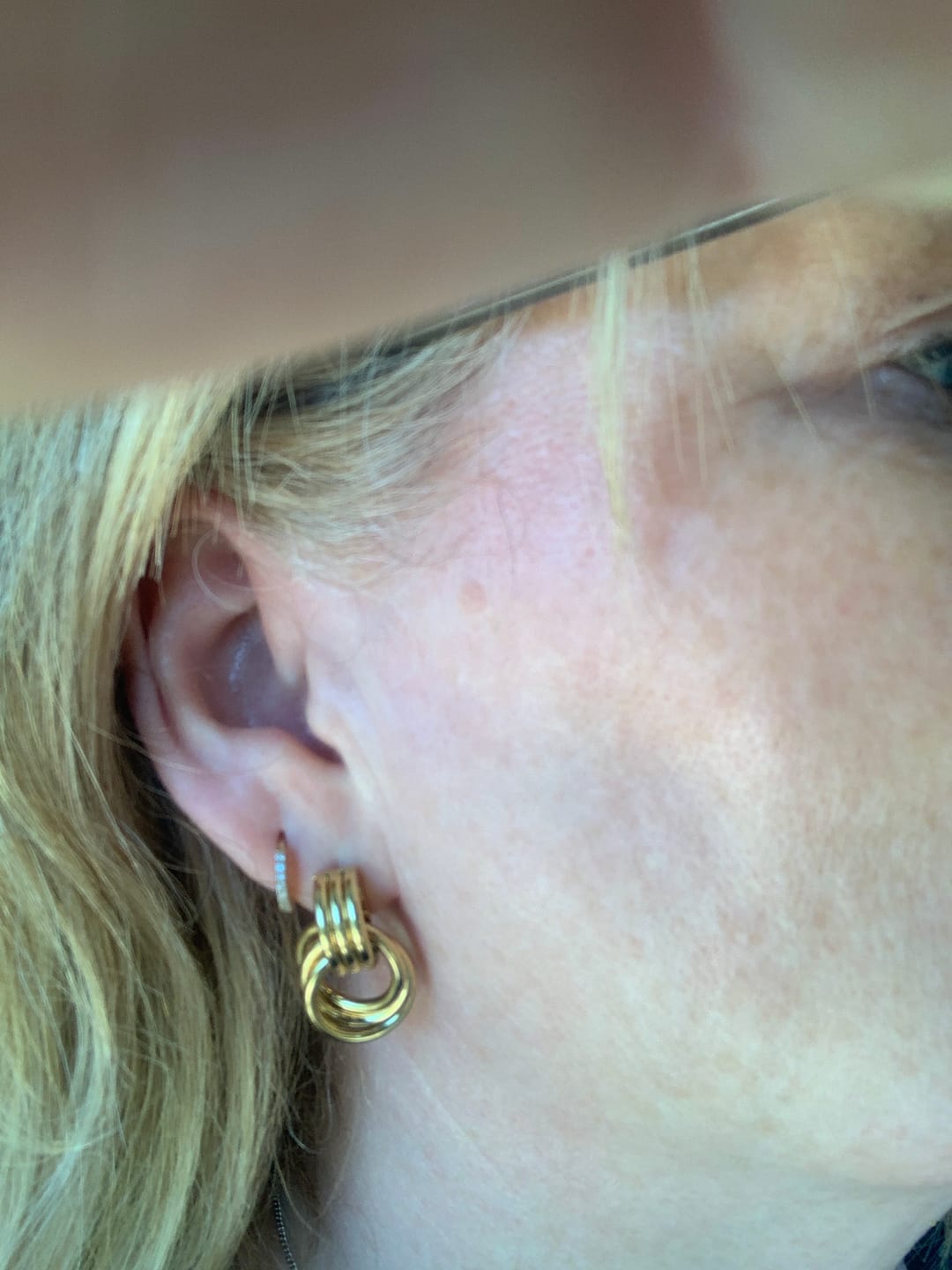 Customer photo review of Knot Statement Studs