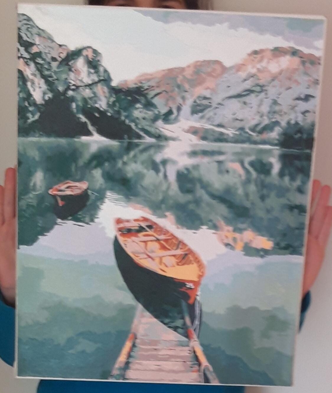 Customer photo review of Barque et lac de montagne