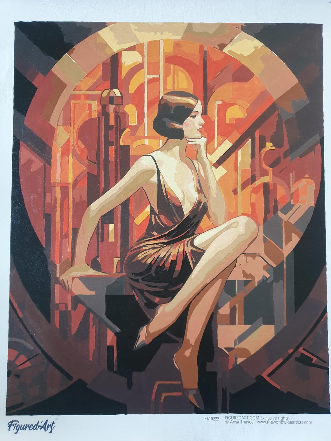 Customer photo review of Femme assise Art Déco