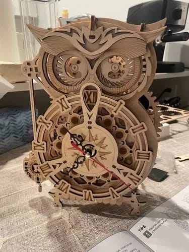 Customer photo review of Puzzle 3D Horloge Hibou