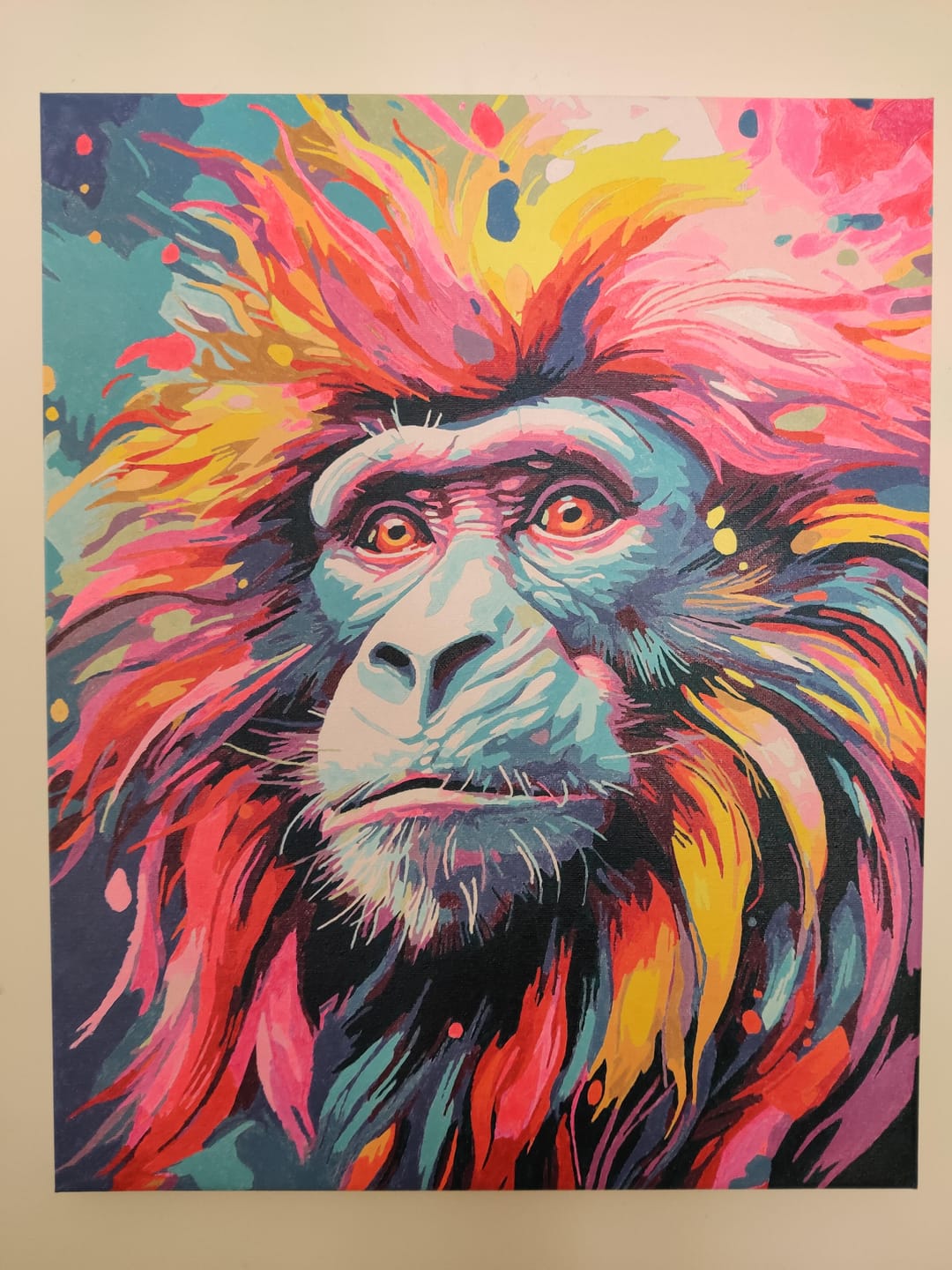 Customer photo review of Babouin Coloré Abstrait