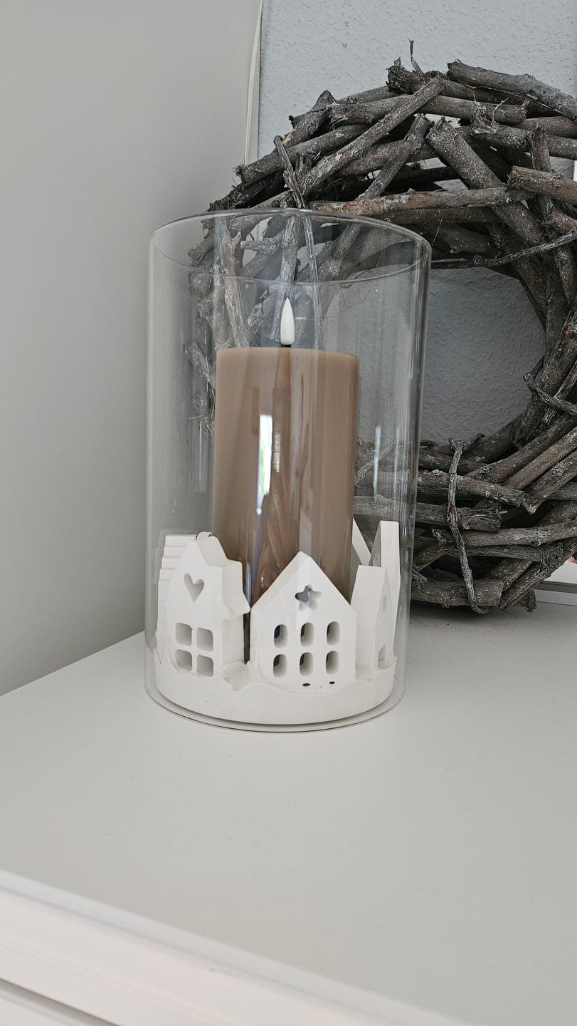 Customer photo review of LED Bloklys Ø 7,5 x 15 cm Karamel