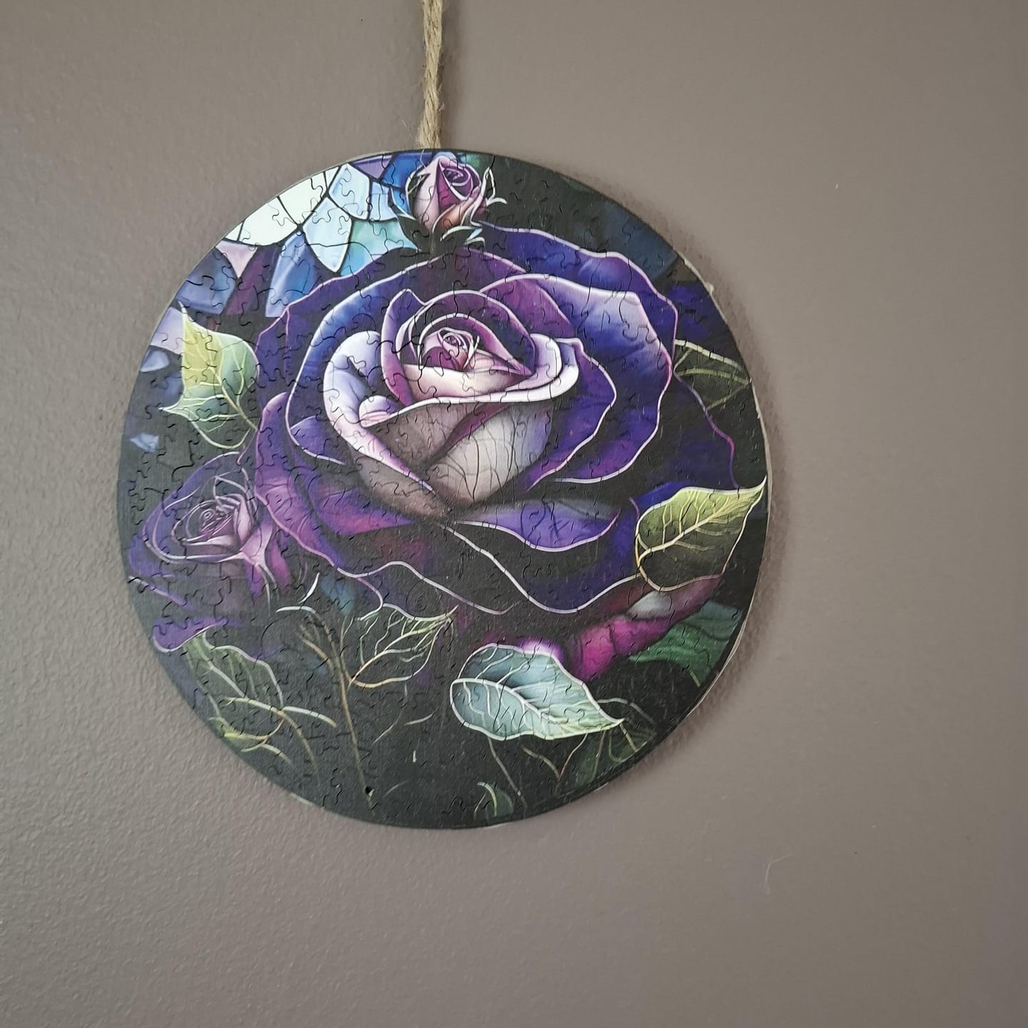 Customer photo review of Puzzle 2D en Bois - Roses Pourpres