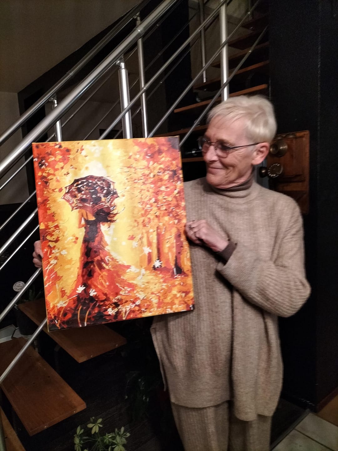 Customer photo review of Forêt d'Automne et Femme au Parapluie