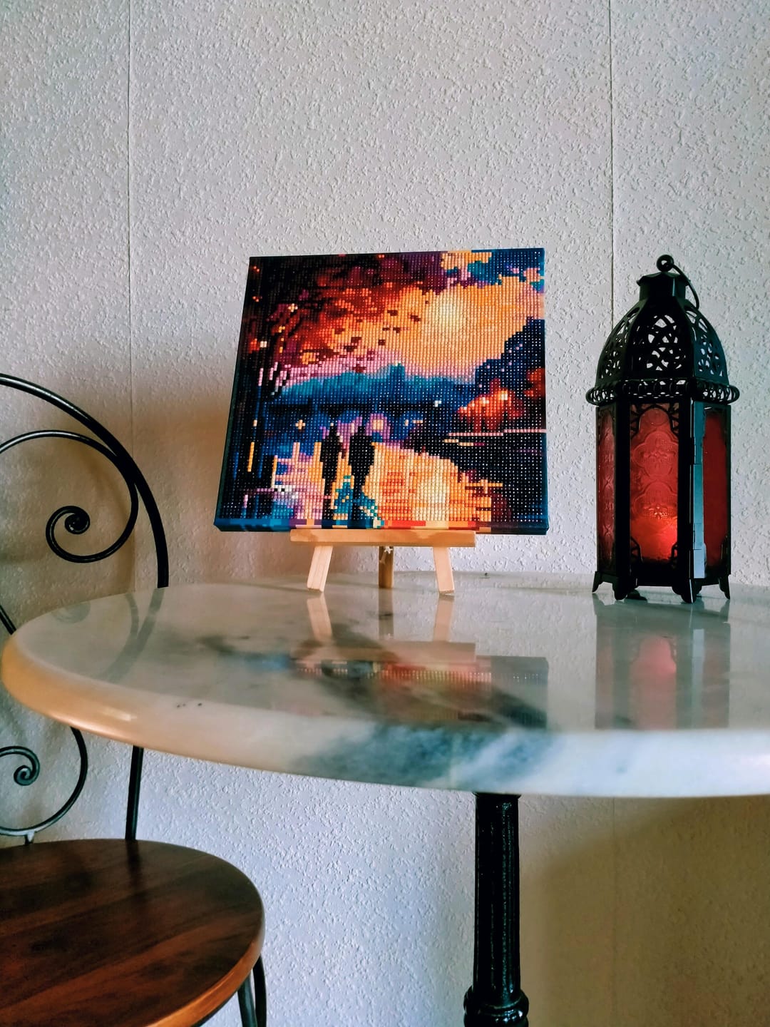 Customer photo review of Mini Diamond Painting 25x25cm - Nuit Romantique