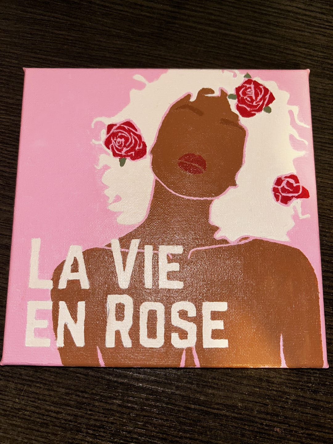 Customer photo review of Mini Peinture par Numéros 20x20cm avec cadre La Vie en Rose