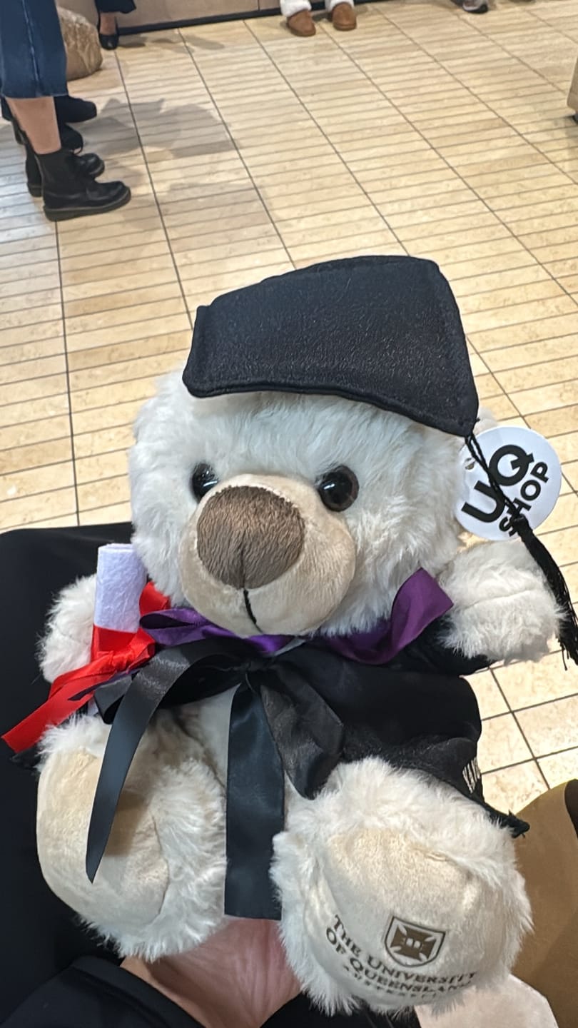 Customer photo review of UQ Graduation Bear