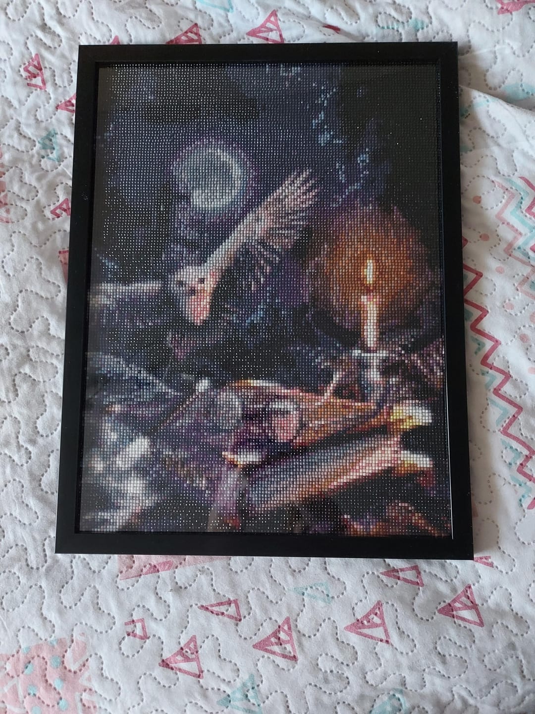 Customer photo review of Broderie Diamant - Chouette dans la Nuit