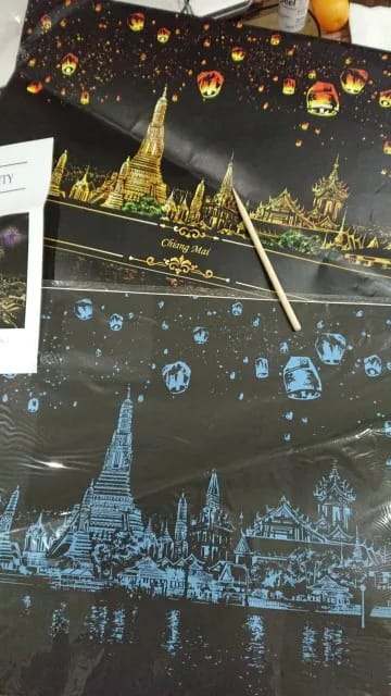 Customer photo review of Peinture à gratter - Chiang Mai