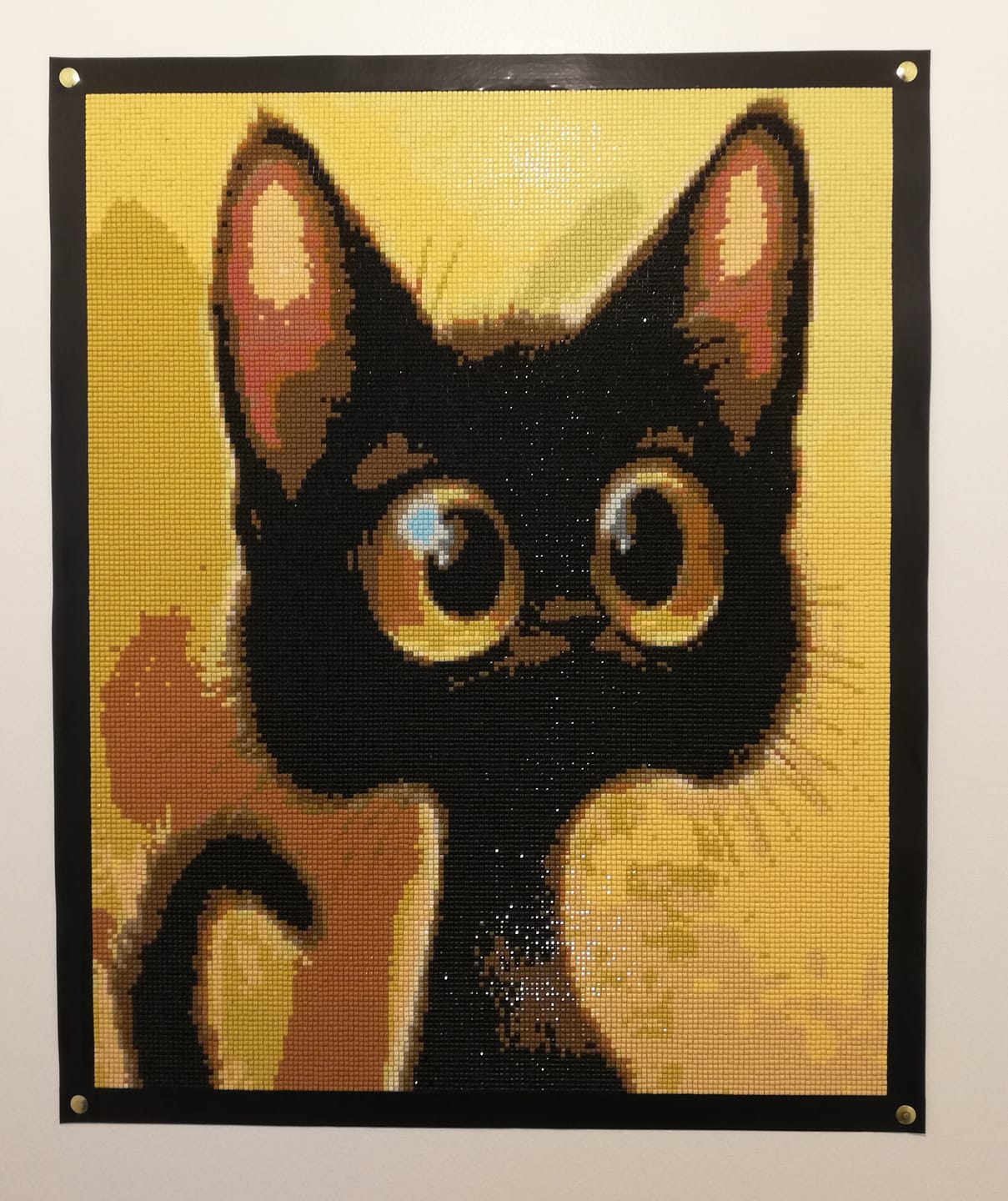 Customer photo review of Broderie Diamant - Chat étonné