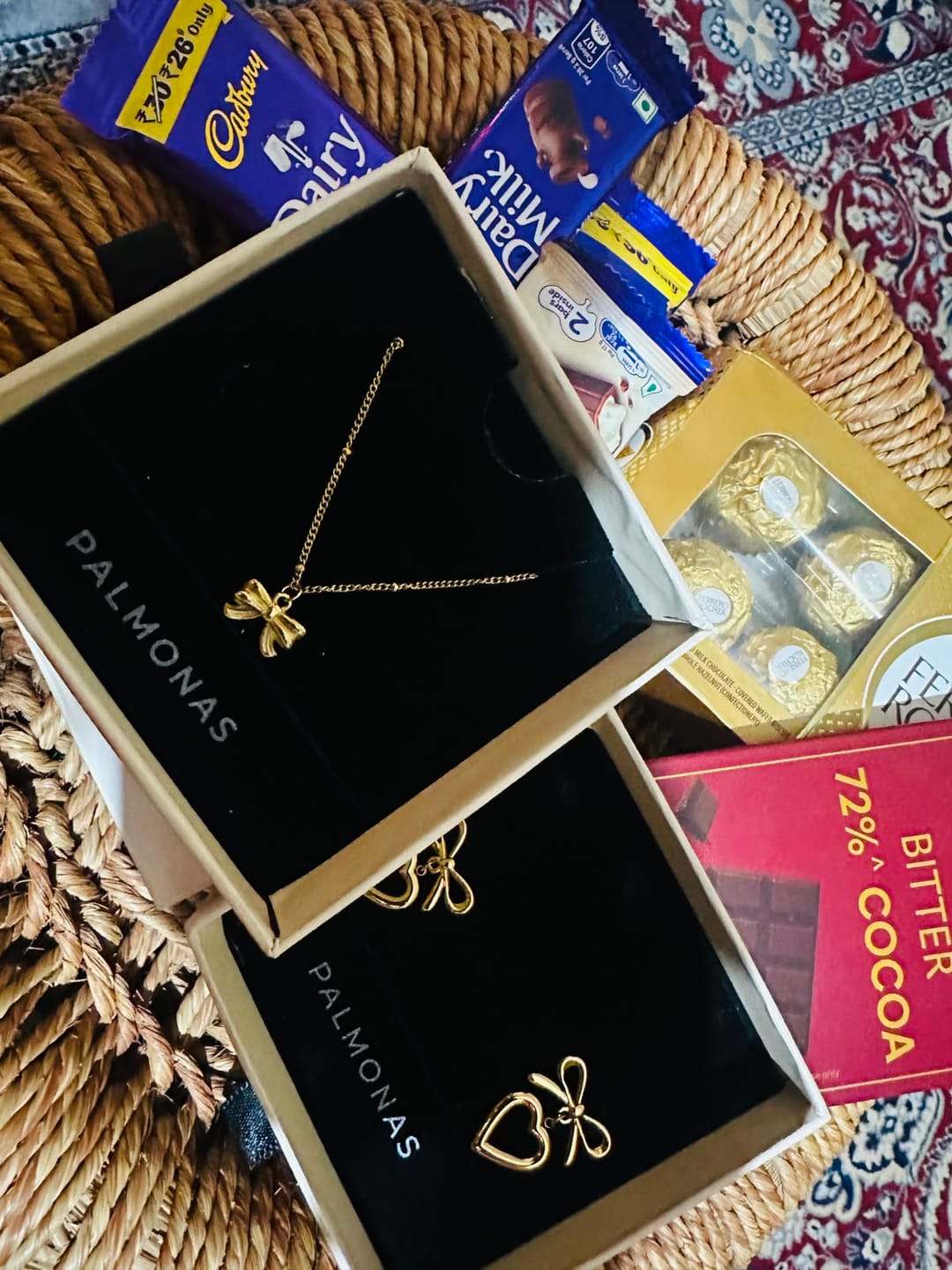 Customer photo review of Bow Pendant Necklace
