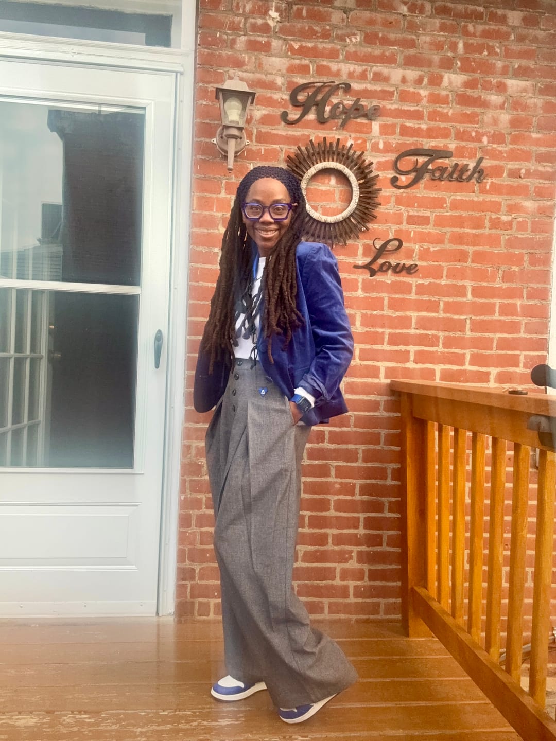 Customer photo review of Aelfric Eden Pleated Baggy Barrel Pants