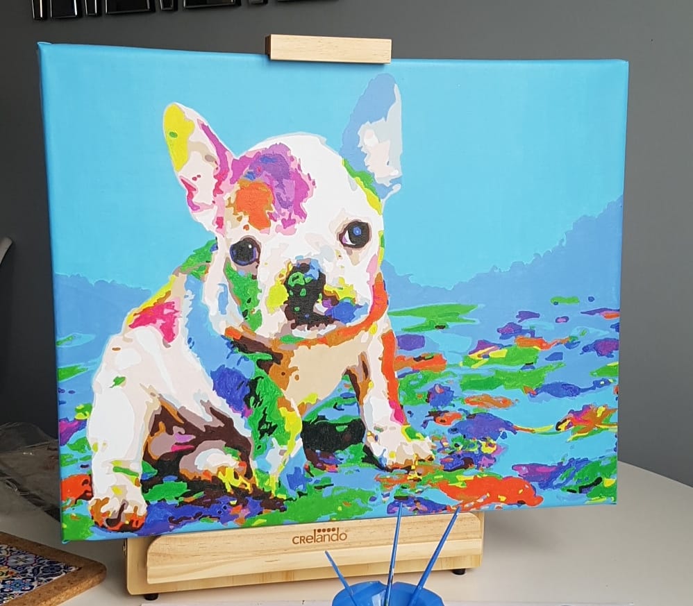 Customer photo review of Chien qui fait de la peinture