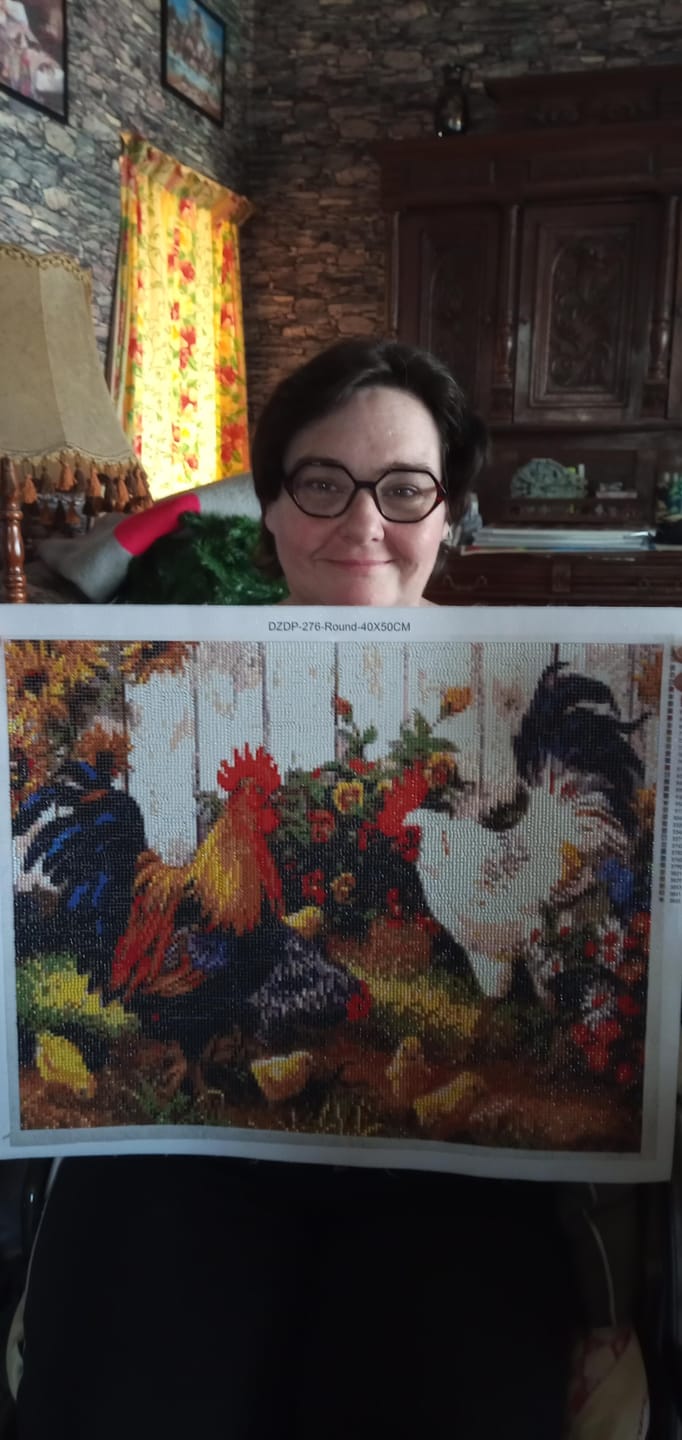 Customer photo review of Broderie Diamant - La Ferme des Coqs