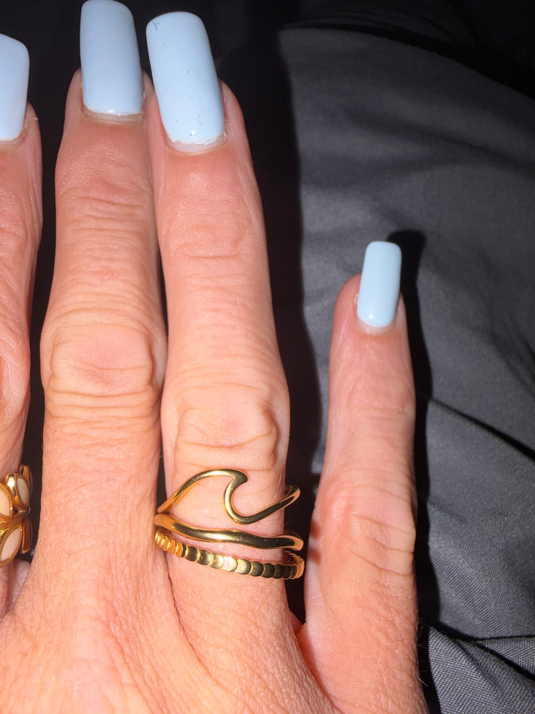 Customer photo review of Madison Thin Wave Ring