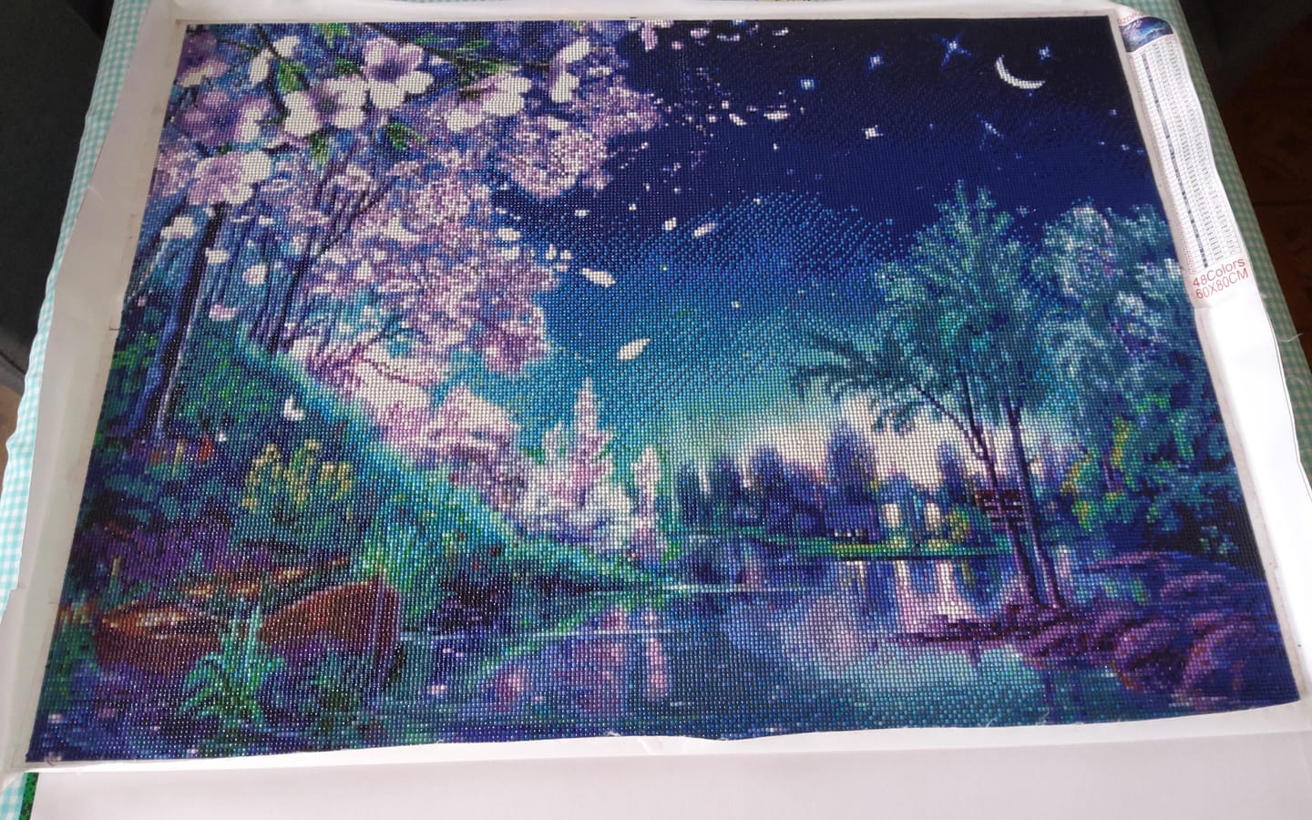 Customer photo review of Broderie Diamant - Barque au bord de l'Eau