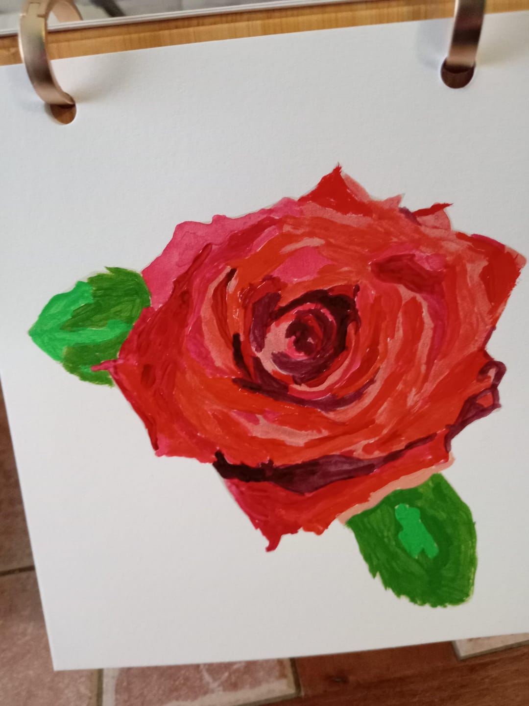 Customer photo review of Calendrier Peinture par Numéros 2026 - Fleurs de saison