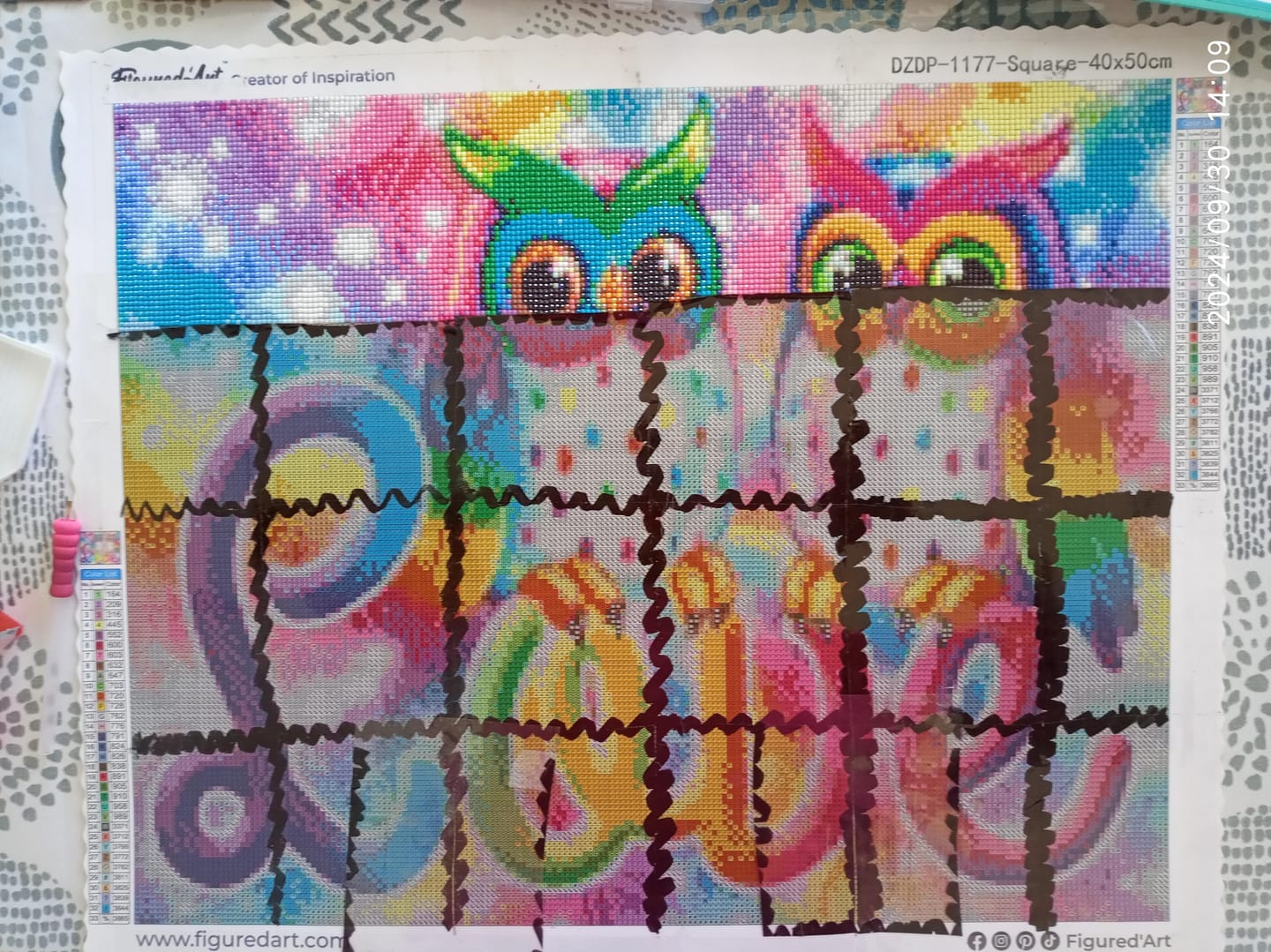 Customer photo review of Broderie Diamant - Chouettes Love