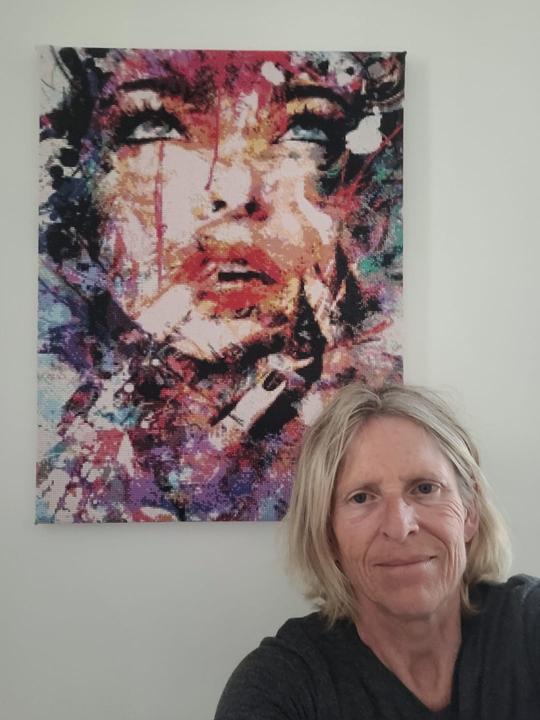 Customer photo review of Broderie Diamant - Visage de Femme Design