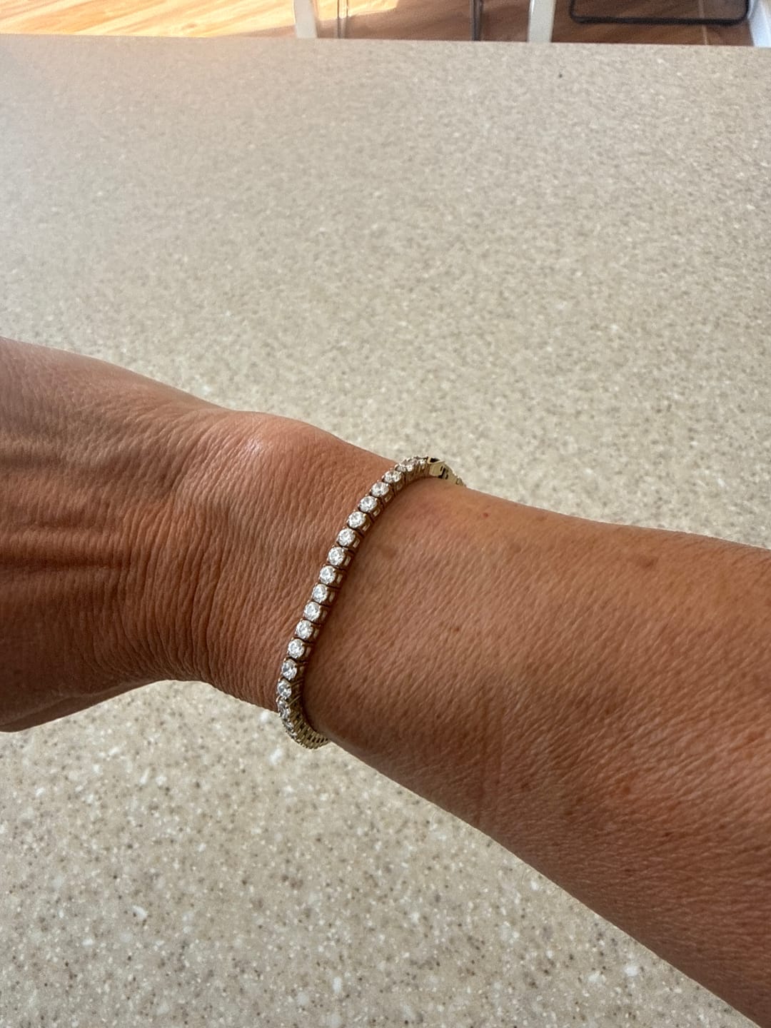 Customer photo review of Luxe Tennis Bracelet