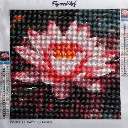 Customer photo review of Mini Diamond Painting 25x25cm - Nénuphar Rose