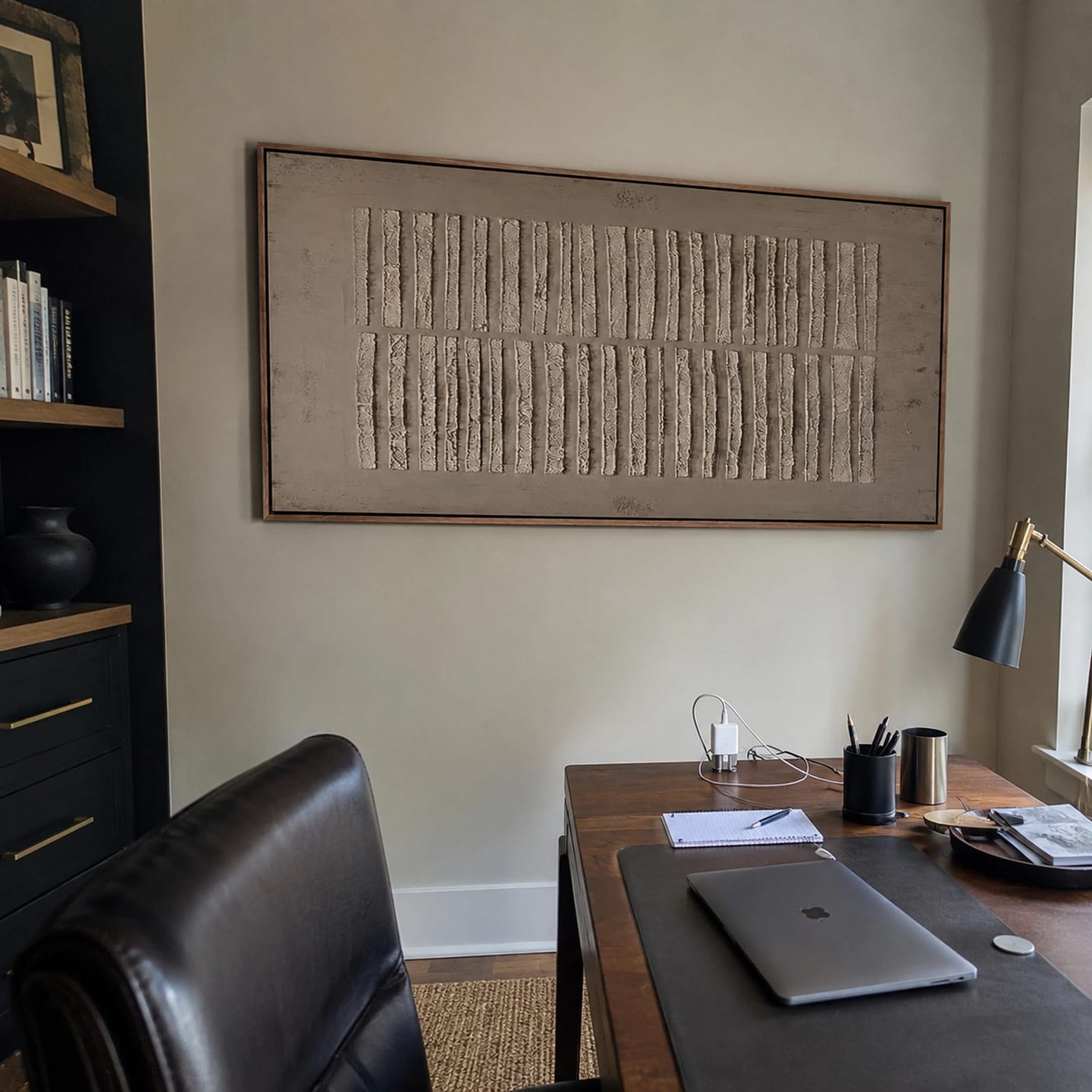Customer photo review of Textured Wall Art ｜ Umber-Segment-Abrasion