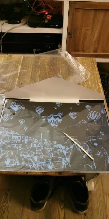Customer photo review of Peinture à gratter - Montgolfières en Turquie