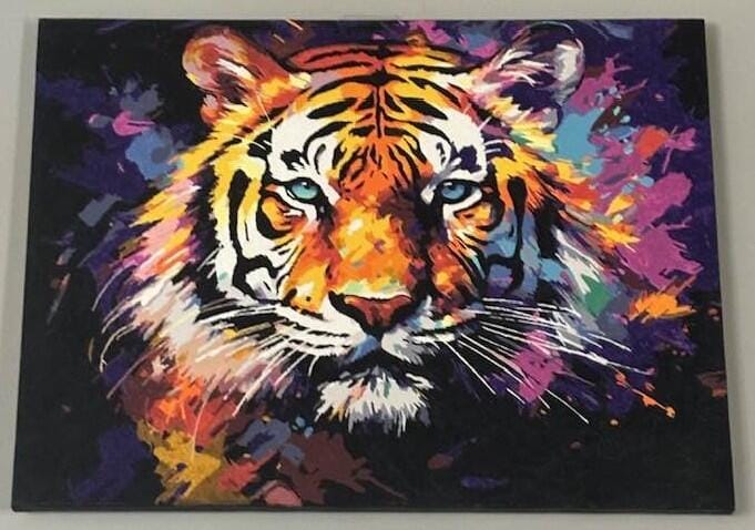 Customer photo review of Tigre Coloré Abstrait