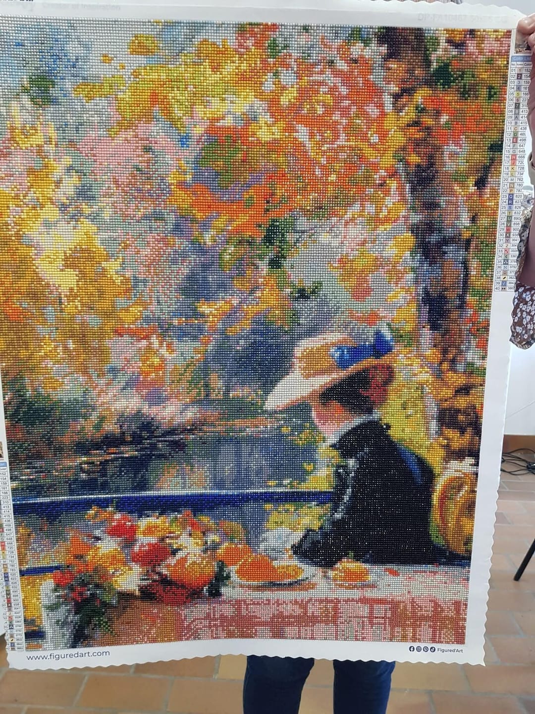 Customer photo review of Broderie Diamant - Femme en Automne inspirée de Renoir